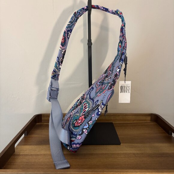 Vera Bradley Kona Paisley Light Purple Lighten Up Sling Backpack New - Picture 6 of 12